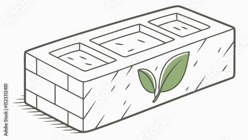 EcoFriendly Concrete Block Illustration
