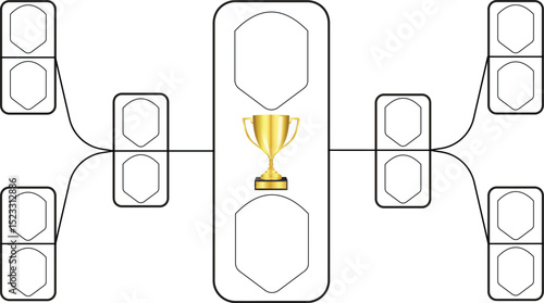 team tournament bracket vector