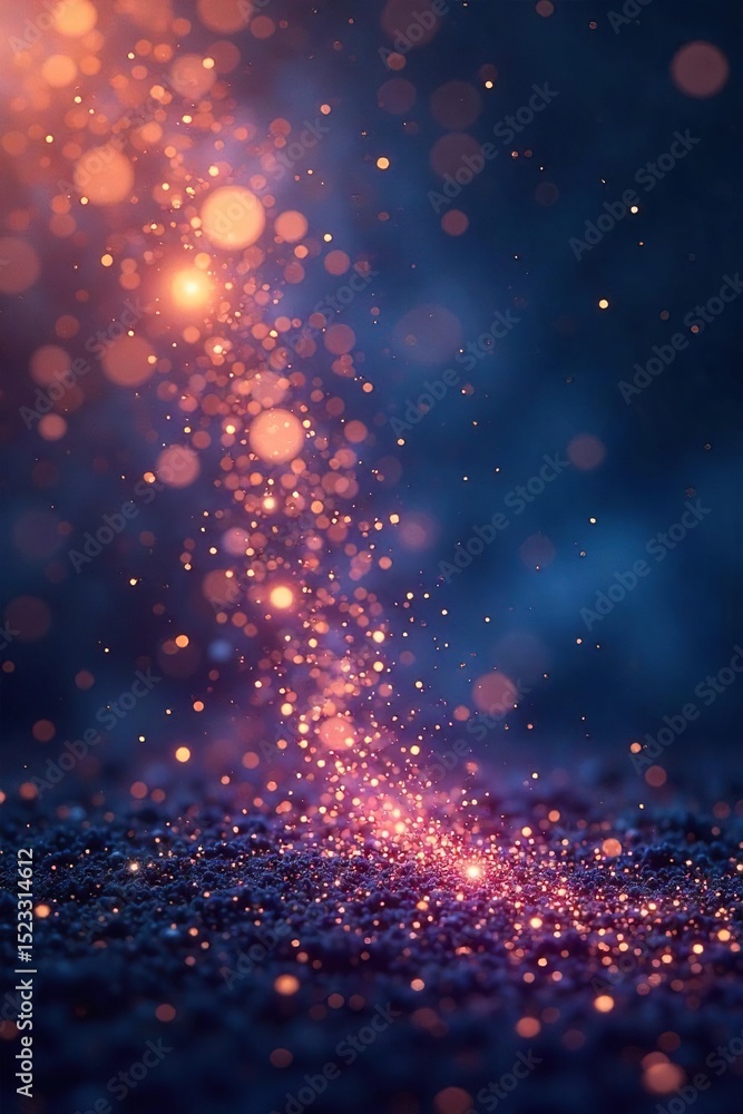 Fototapeta premium A whimsical scene of sparkling dust motes and shimmering light, evoking a sense of wonder and enchantment Perfect for fantasy, fairytale, or magical themed projects , background, light