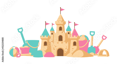 Enchanted Sandcastle Beach Fun, Summer Playtime