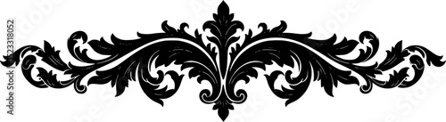 Filigree Heraldic Heraldry Pattern Band Vine. vector
