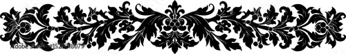 Filigree Heraldic Heraldry Pattern Band Vine. vector

