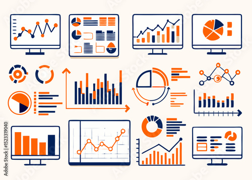vector set of business icons