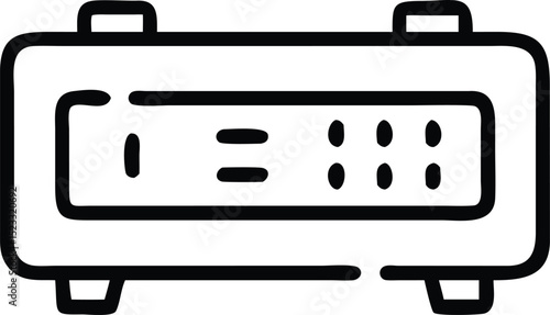 Digital alarm clock silhouette icon representing time and punctuality