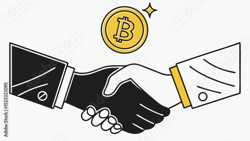 Bitcoin Transaction Business Handshake Deal