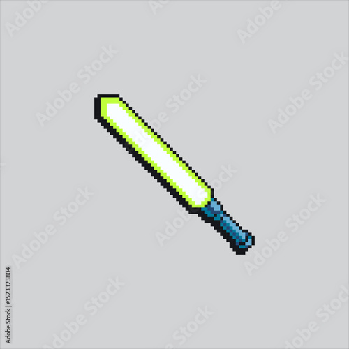 Pixel art illustration Laser Blade. Pixelated Futuristic Blade. Futuristic Laser Blade Weapon Icon pixelated for the pixel art game and icon for website and video game. old school retro.