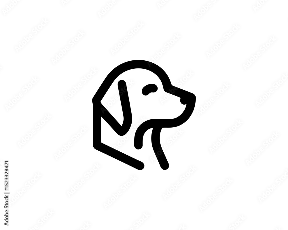 Obraz premium Clean dog symbol illustration in bold vector