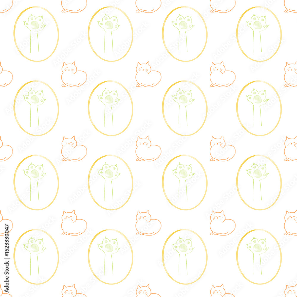 Soft Paws and Petals Aesthetic Pattern Soft Paws and Petals Aesthetic Pattern