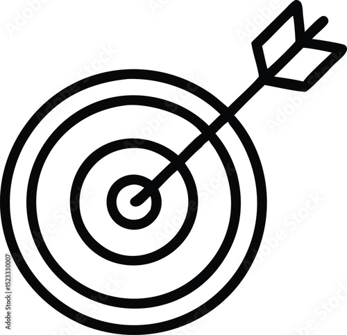 Retargeting concept visualized by black silhouette of target with circular arrow vector