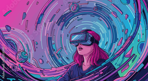 Immersive Virtual Reality: Experiencing a Digital World in Psychedelic Colors