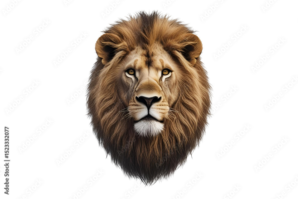 Lion head isolated on white Lion head isolated on white