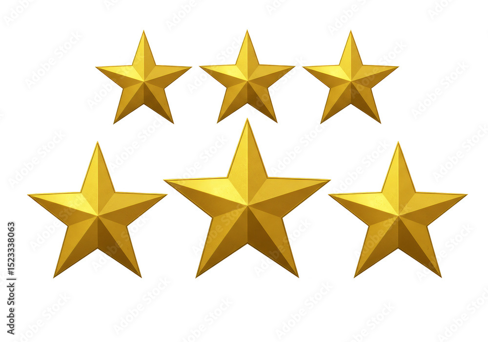 Illustration Golden Star Rating Shape Shining Symbols on Transparent Illustration Golden Star Rating Shape Shining Symbols on Transparent