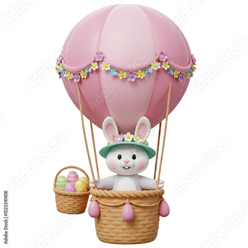3d Illustration Easter Bunn...
