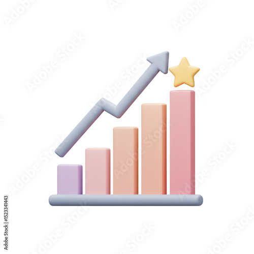 3d Illustration Graph of Bu...