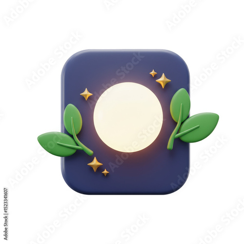 3D Illustration Midnight Ic...