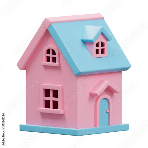 3D Illustration of Cute Pin...