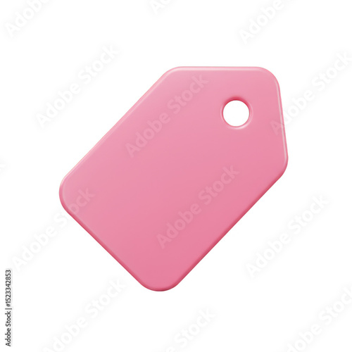 3D Illustration of Pink Pri...