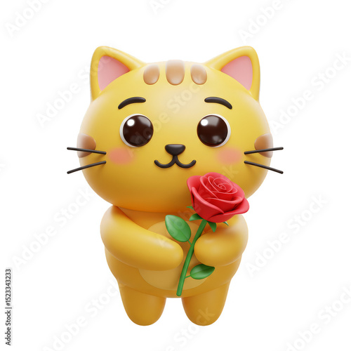 3d Illustration of Yellow C...