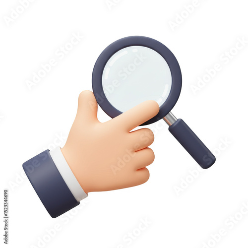 3D Render Magnifying Glass ...