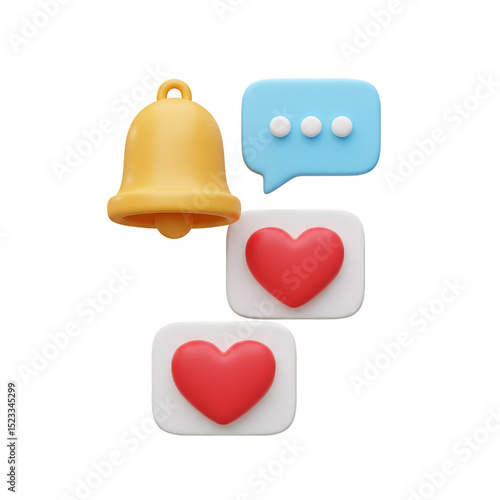 3d Render of Notification M...