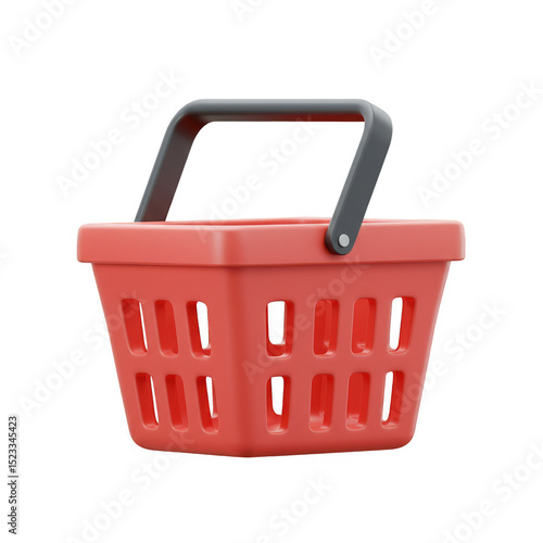 3D Render Of Red Shopping B...