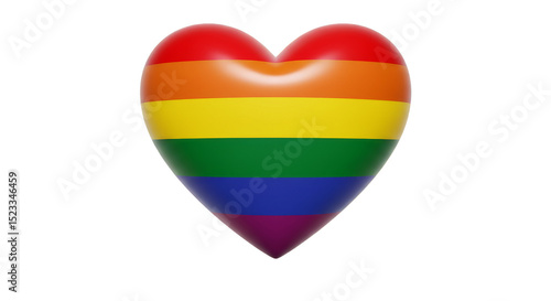 Free Download 3d Rendered Heart Shape with Rainbow Colors on Transparent Background - GFXLoad