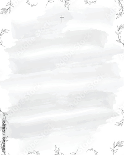 Obraz na plátně Digital funeral invitation card template in vector format