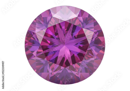 Illustration Of Purple Gemstone Diamond Shining Precious Jewel Stone