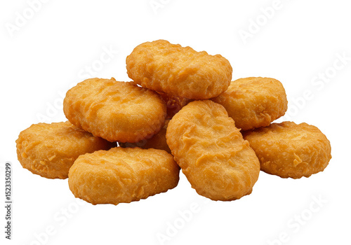 Wallpaper Mural Illustration Golden Crispy Chicken Nuggets Snack on Transparent Background Torontodigital.ca
