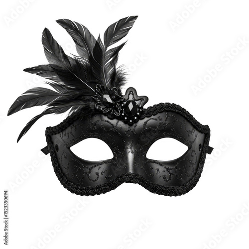 Black Masquerade Mask With ...