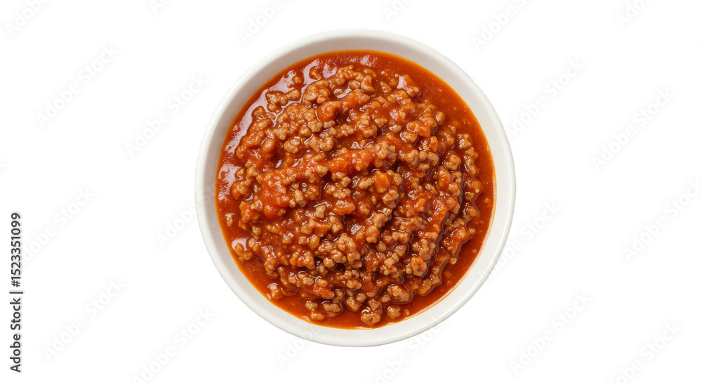 Isolated Bowl of Delicious Bolognese Meat Sauce on Transparent Background Isolated Bowl of Delicious Bolognese Meat Sauce on Transparent Background