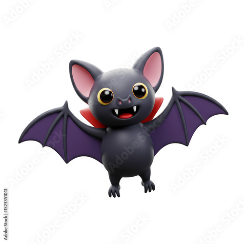 Cartoon Bat Vector 3d Illus...