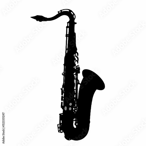 saxophone isolated on white