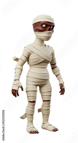 Cartoon Mummy Figure Charac...