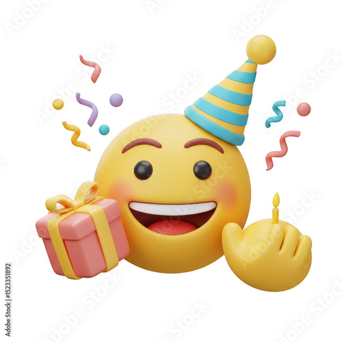 Celebratory Emoji with Gift...