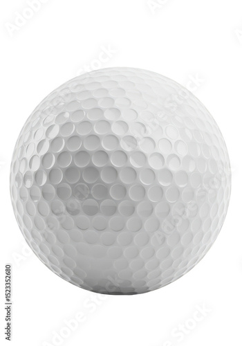 Isolated 3d Rendering of a White Golf Ball on Transparent Background