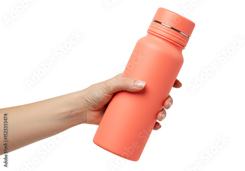 Coral Water Bottle Held By ...