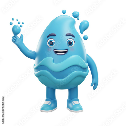Cute Cartoon Water Drop Cha...