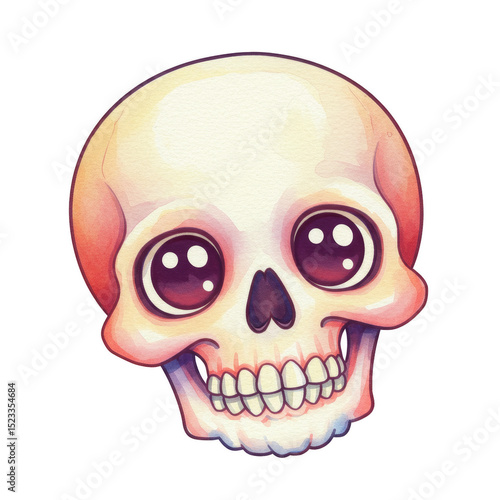 Cute Skull Illustration wit...