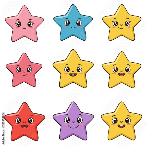 Cute Stars Illustration Col...