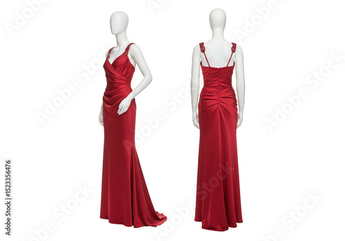 Elegant Formal Red Evening ...