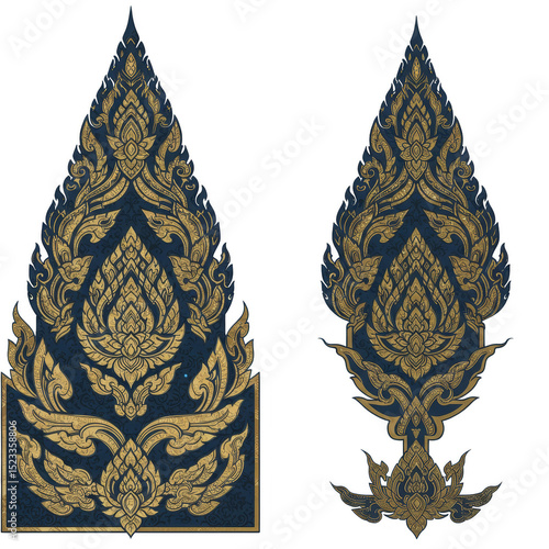 Gold Thai Pattern Art Tradi...