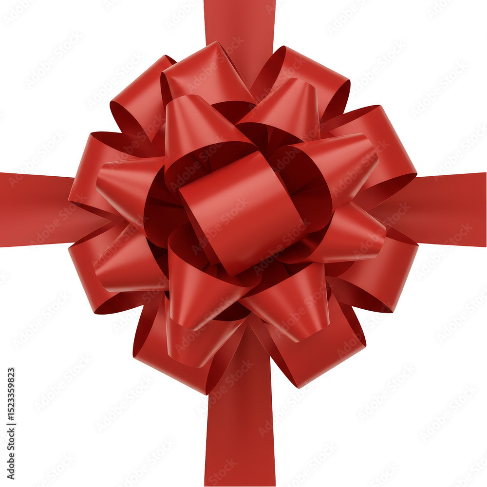 Illustration of Red Ribbon Bow for Gift Decoration Celebration Design Illustration of Red Ribbon Bow for Gift Decoration Celebration Design