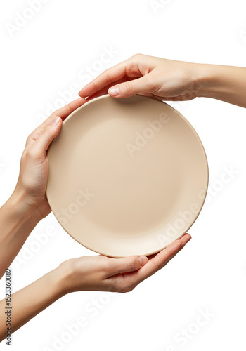 Hands Offering Round Plate ...