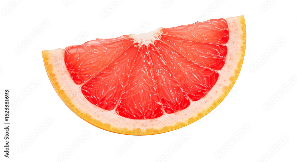Isolated Half Pink Grapefruit Slice Close Up on Transparent Background Isolated Half Pink Grapefruit Slice Close Up on Transparent Background