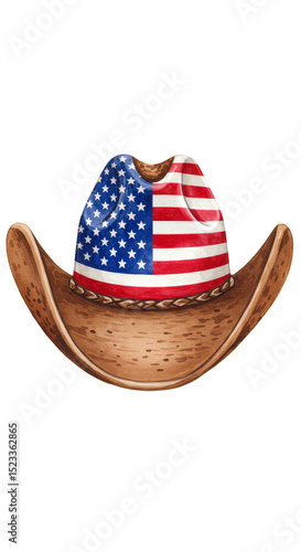 Illustration Cowboy Hat wit...