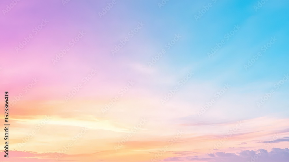 Obraz premium Beautiful sky displaying vibrant colors of a pastel sunset landscape