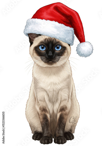 Illustration of a Siamese C...