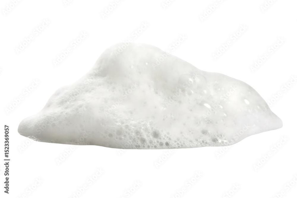 Obraz premium Isolated White Foam or Soap Suds on Black Background for Beauty and Cleaning Product Mockups and Designs