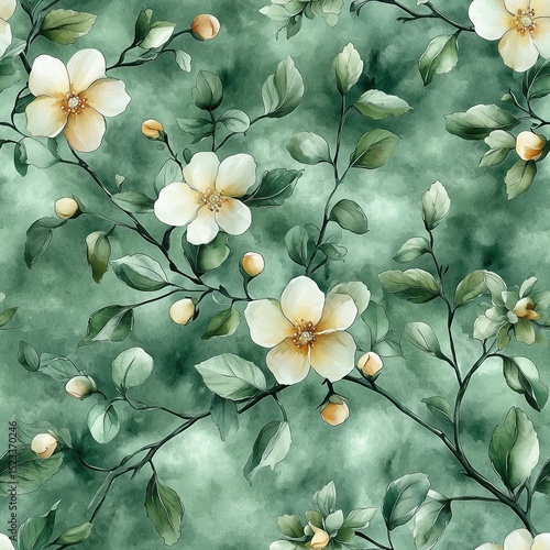 Seamless, high-definition textured green paper background with a subtle grain. Ideal for rustic designs, natural product packaging, and earthy digital projects, adding an authentic, organic feel.